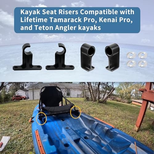 Kayak Seat Risers Compatible with Lifetime Tamarack Pro, Kenai Pro, and Teton