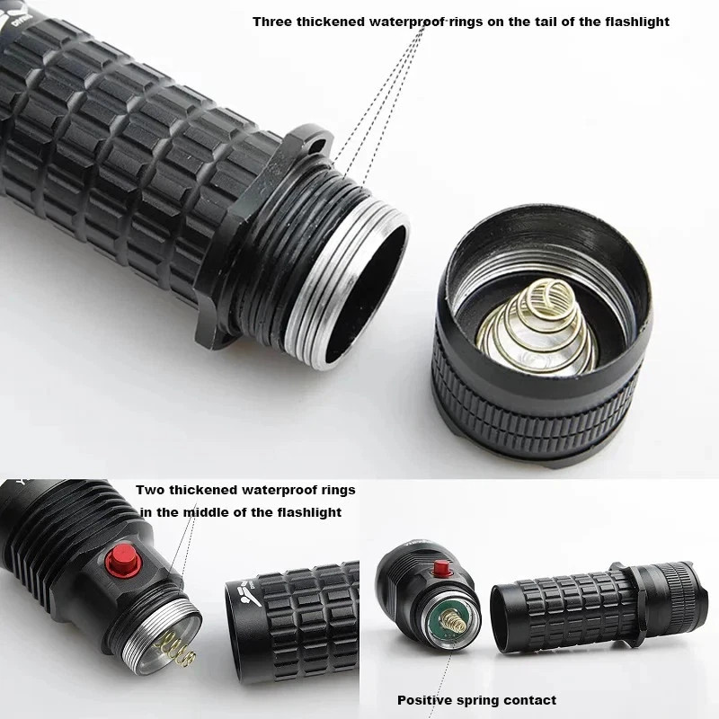 300000lm Professional LED Diving Flashlight Underwater Scuba Torch Dive Light US