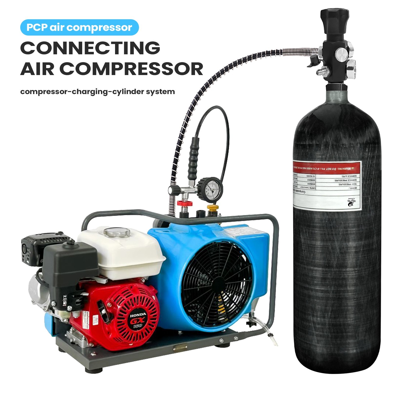 4500Psi Carbon Fiber Scuba Tank,6.8L 6800CC High Pressure Composite Cylinder
