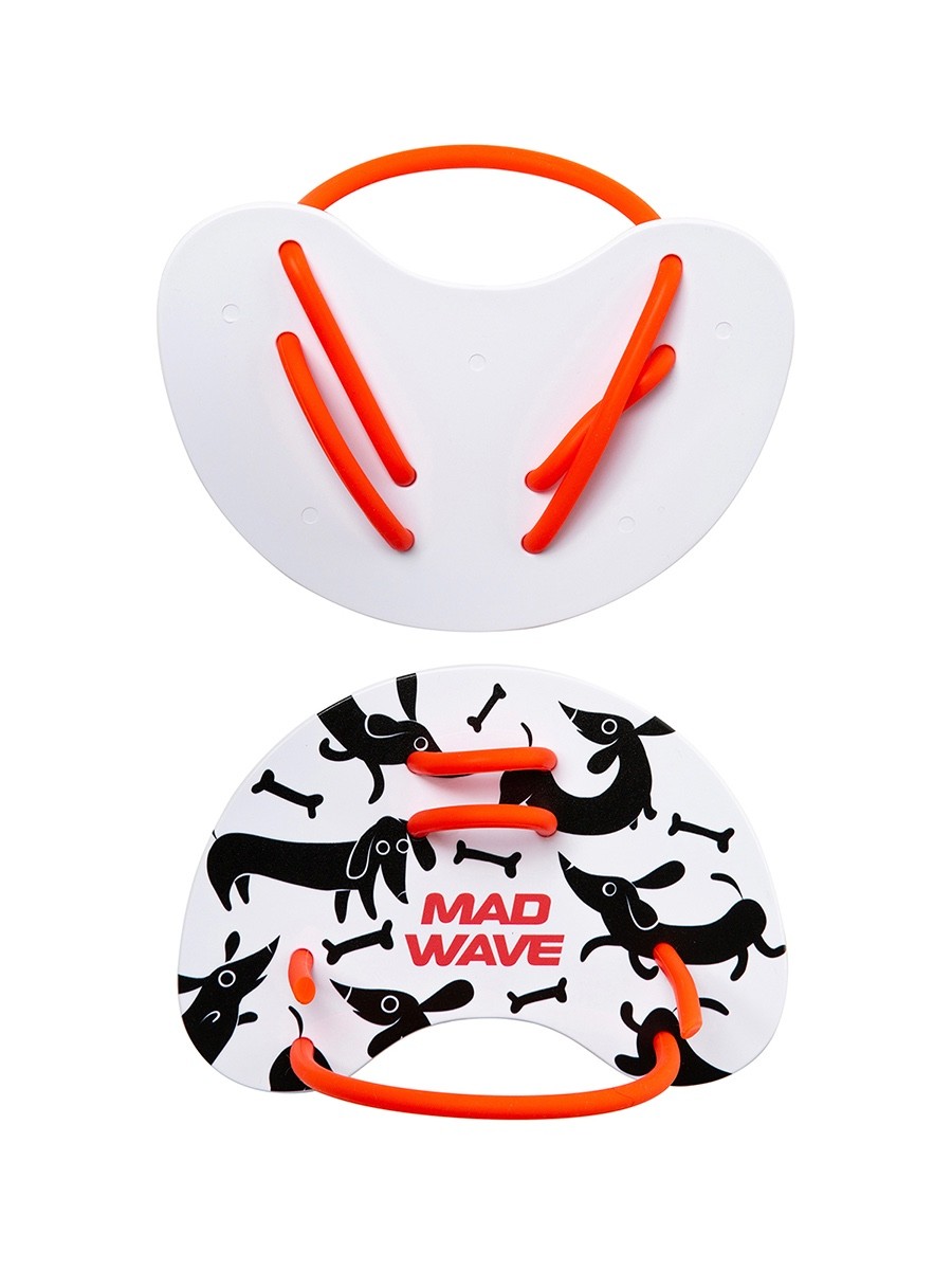 MAD WAVE – PALETTE – FINGER FUN PADDLES – M074303008W – WHITE/ORANGE