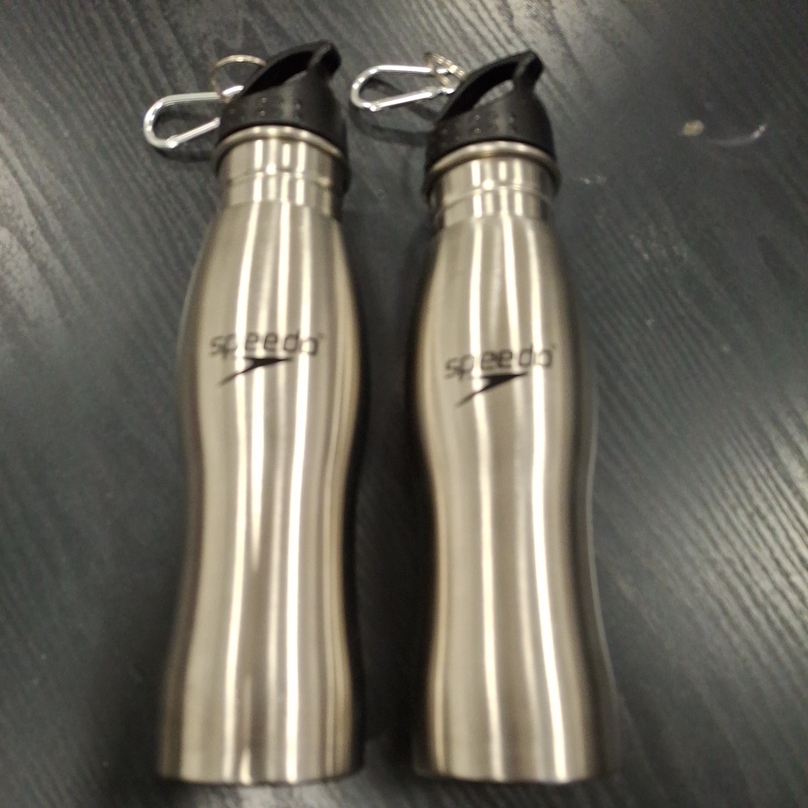 Speedo Metal Water Bottles, Sports Water Bottle New Lot of 2