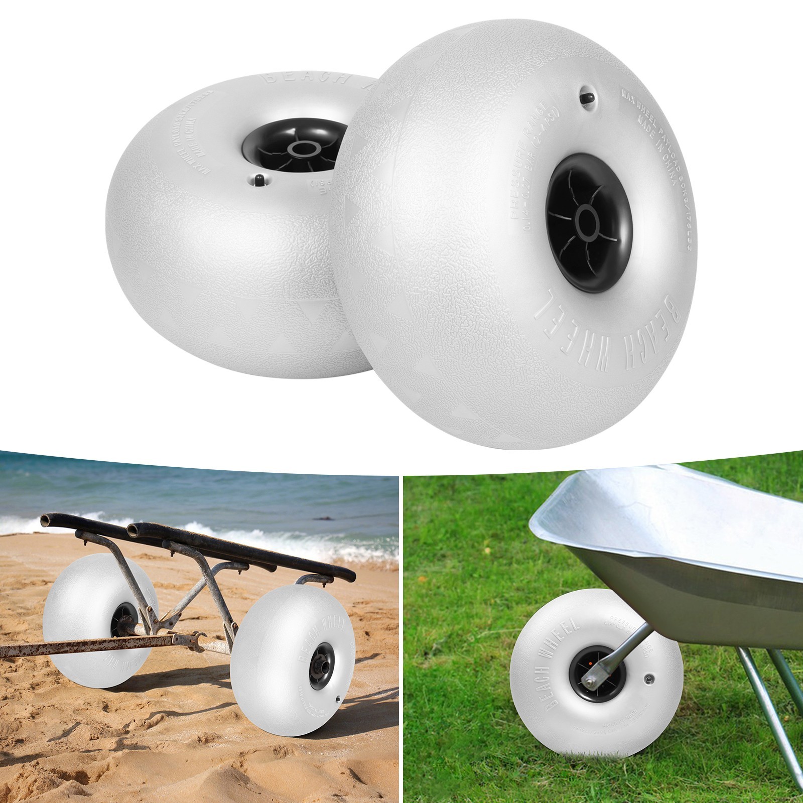 2 Pack Replacement Balloon Wheels Beach Sand Tires Balloon Wheels 16″