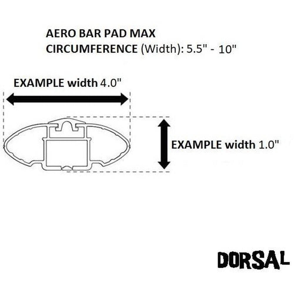 DORSAL Sunguard (No Fade) Aero Roof Rack Pads and 15 ft Straps – Pack of 4 for C