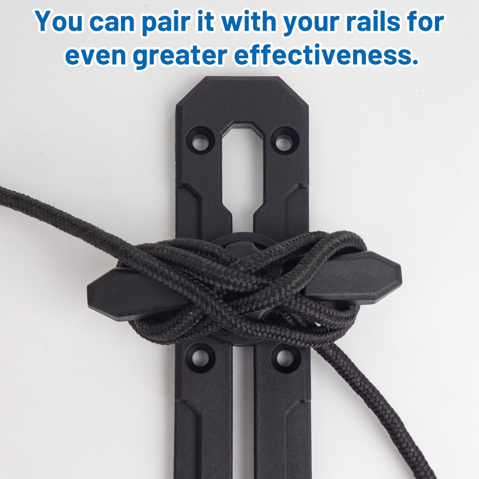 Omoojee Kayak Track Mount Anchor Cleat, Rope Cleat for 2 Pack, Black
