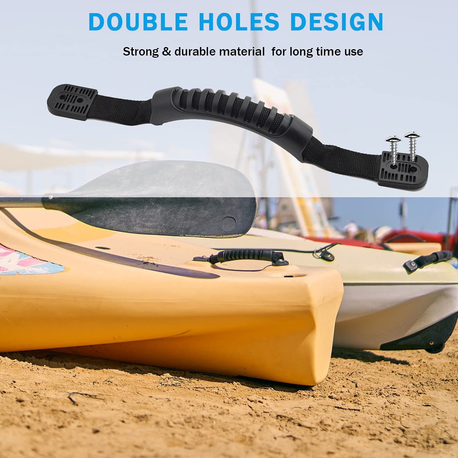 Kayak Carry Handle Rigging Kit Canoe Handles 15FT 6mm Elastic Bungee Replacement