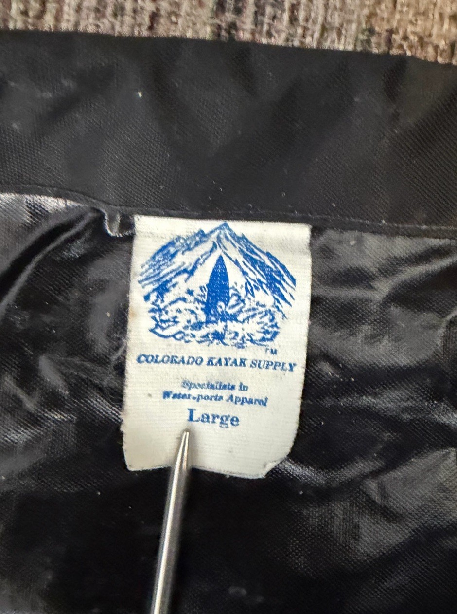 VTG 80s Stohlquist Water Ware Kayak Jacket Nylon Dry Top SZ L USA Made Colorado