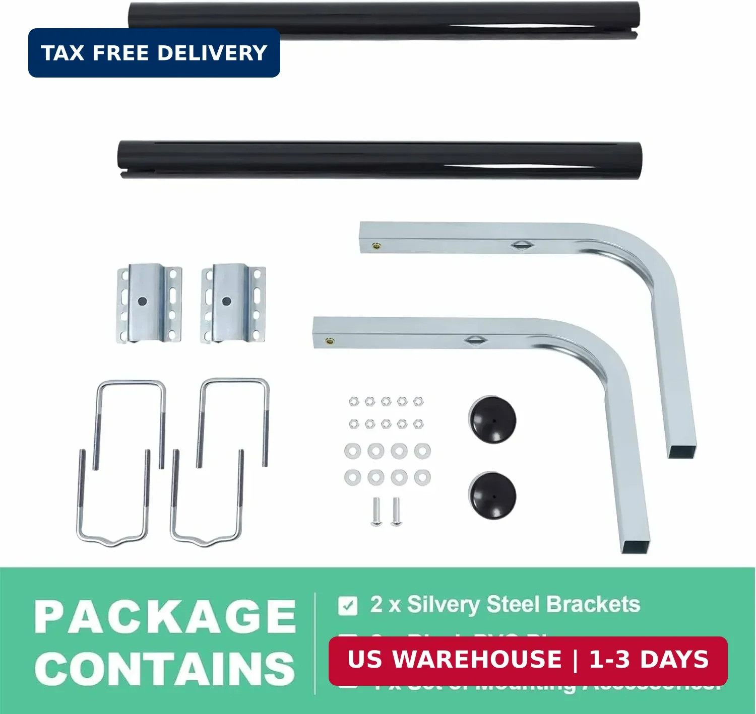 KUAFU 40-60In Adjustable Boat Trailer Guide Poles with PVC Pipes for Ski Boat Fi