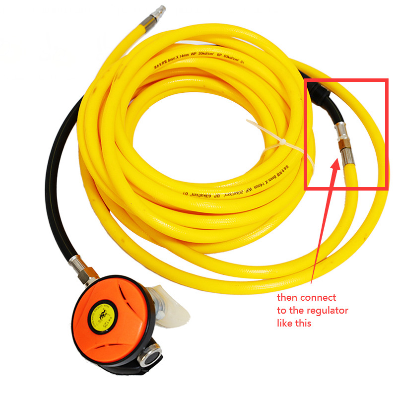 50FTHose Explorer Scuba Diving 2nd Stage Regulator Dive Octopus Hookah Hose Kit