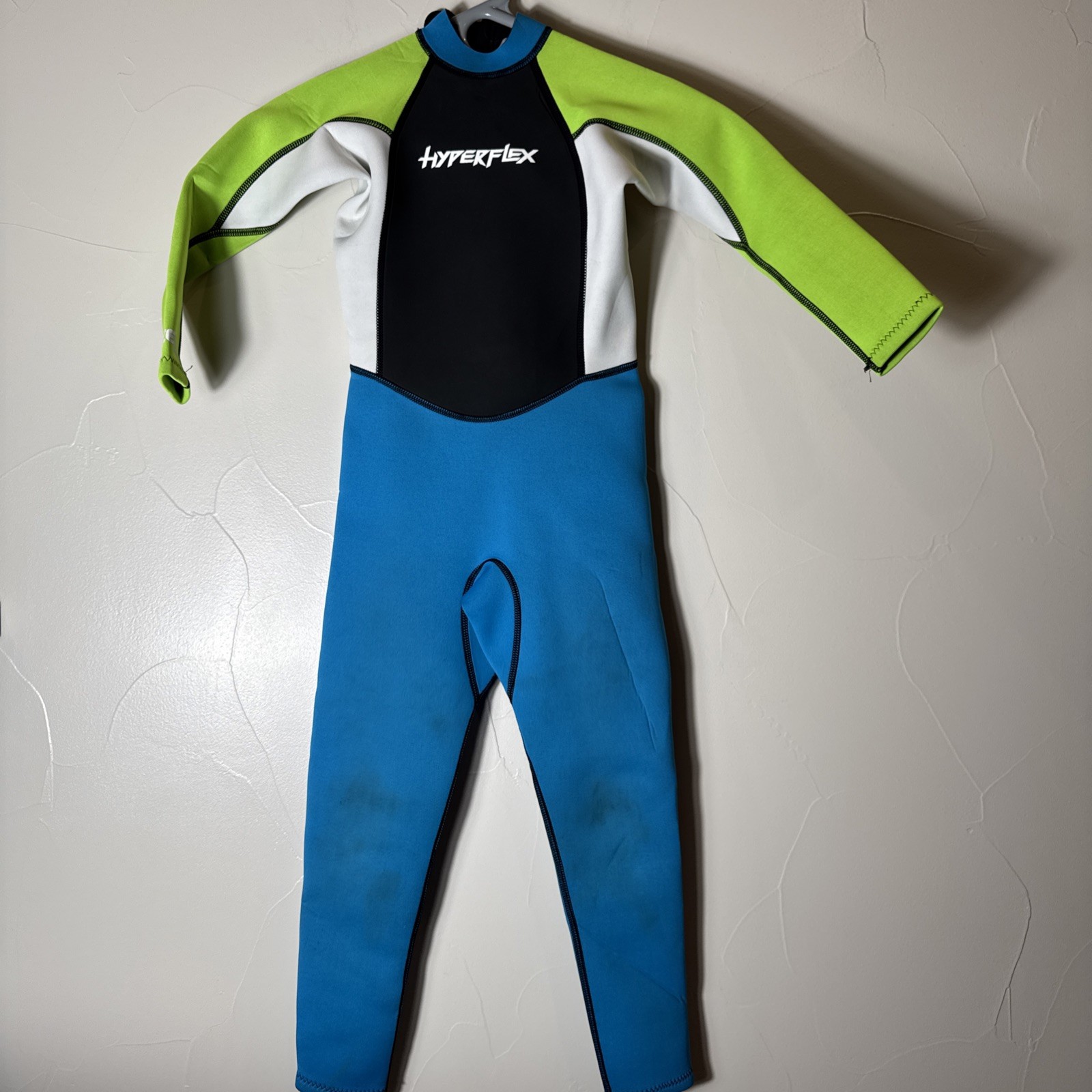 Hyperflex Size 6 Blue Wetsuit Boys Girls Kids Children Shorty Full Zip Black