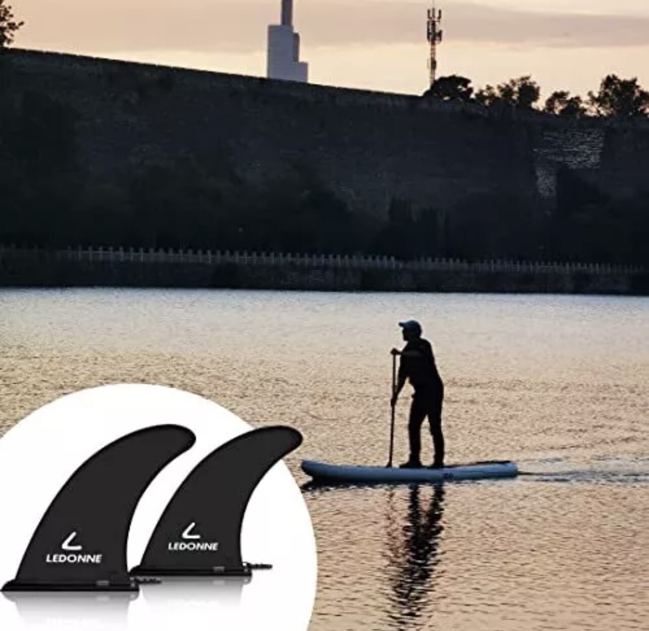 LEDONNE 9″ Surfing SUP Fins 2 Pcs (USD 9/1 PSC) Inflatable Paddle Board Fin