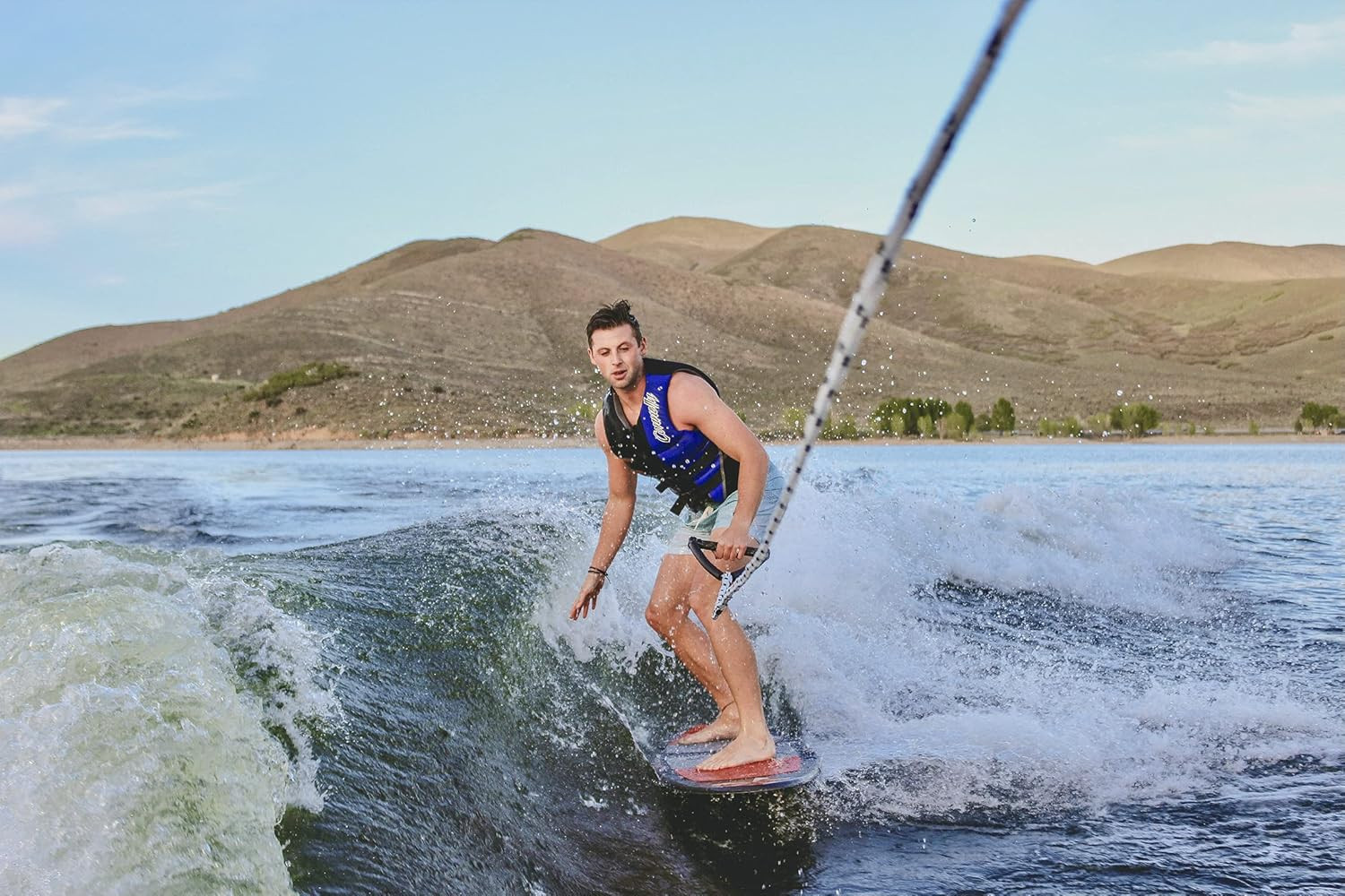 Wakesurf Rope with Handle – Adjustable 25 Foot Tow Rope with 10″ Handle