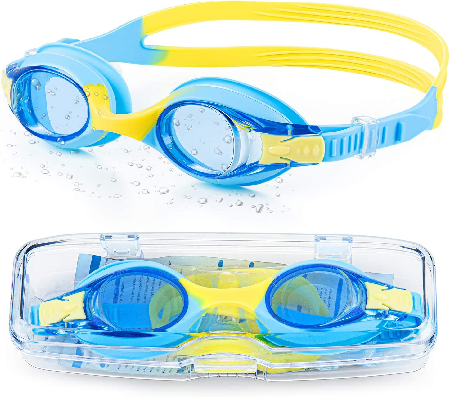 Unisex-Child Swim Goggles, anti Fog No Leaking Clear Vision Water Pool Swimming