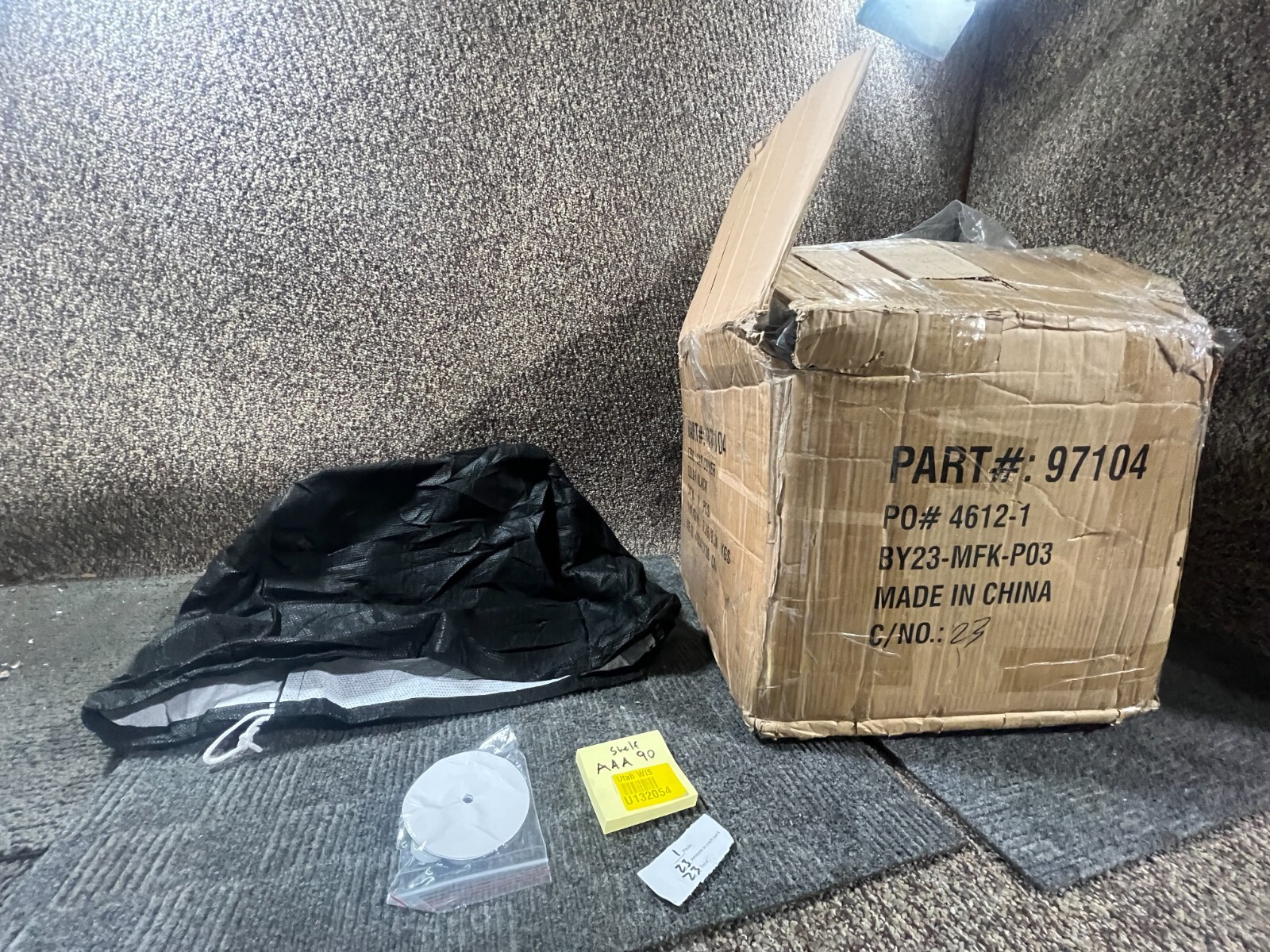(QTY 23) Water-Resistant Durable Dry Bag, Black 97104 BY23-MFK-P03