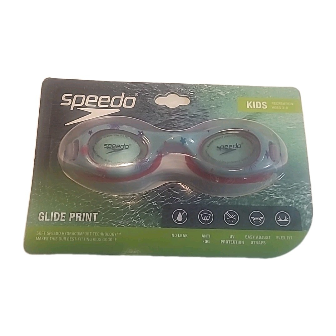 New Speedo kids 3-8 Kids Swim goggles – glide print – Starburst Jade