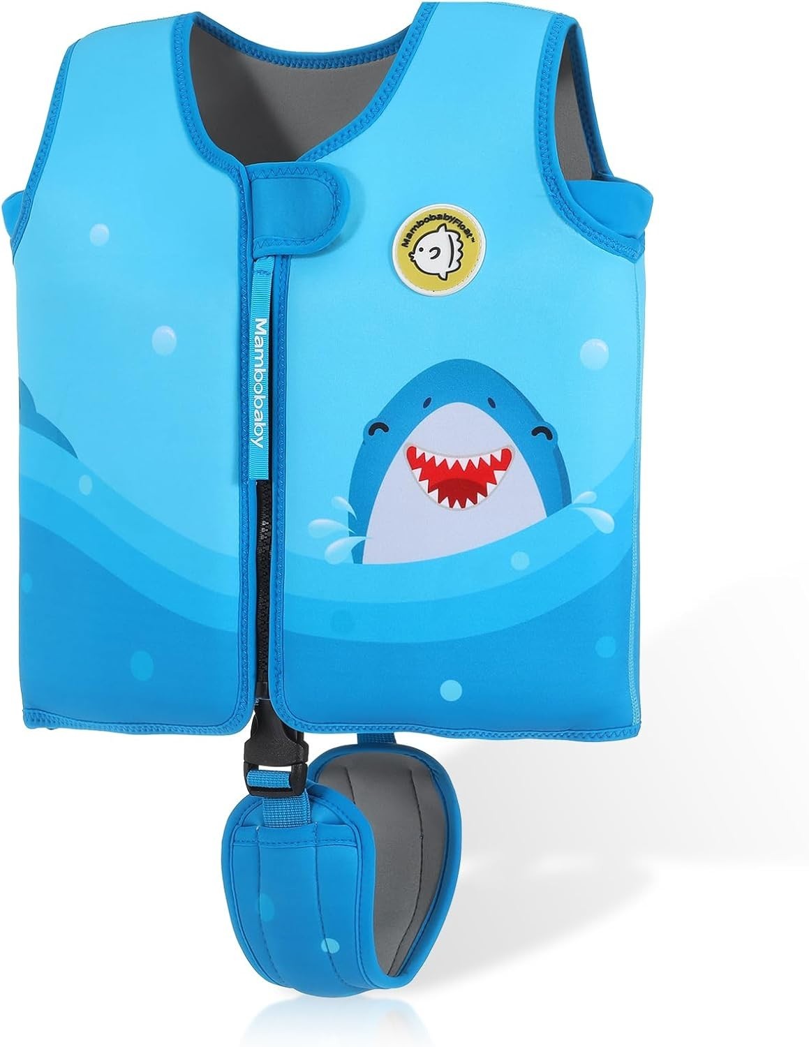 Mambobaby Kids Shark Swim Vest w/Built-in Detachable Buoyancy Boards 4-8yrs