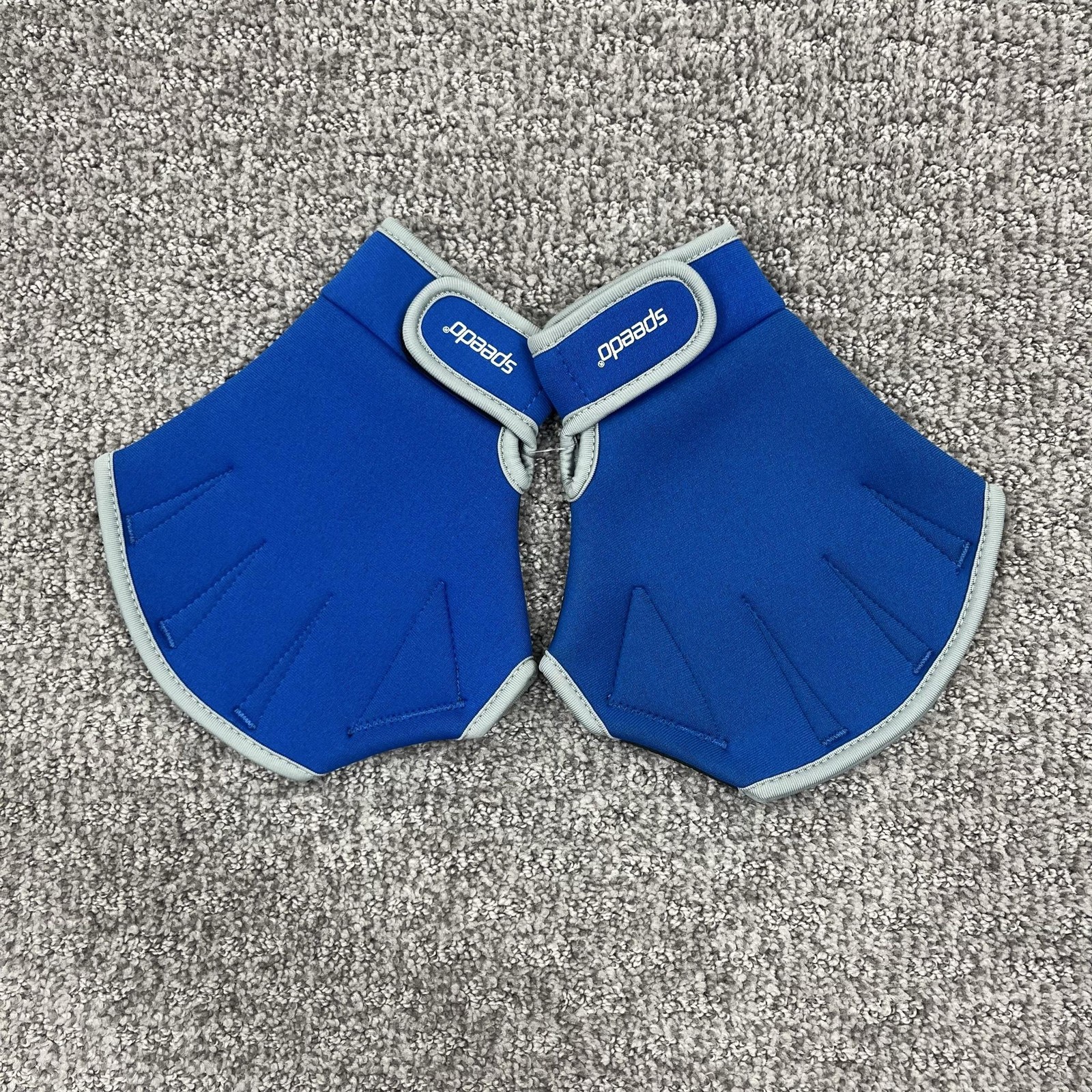 Speedo Aqua Fitness Gloves Blue Gray Water Exercise Swim Training Pair