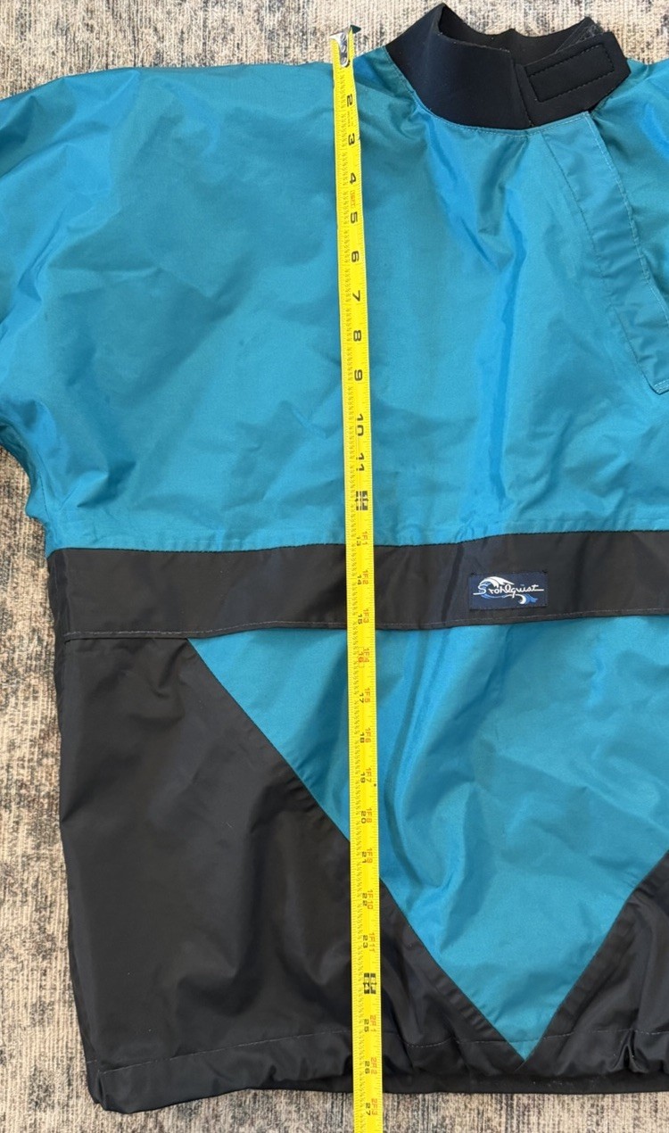 VTG 80s Stohlquist Water Ware Kayak Jacket Nylon Dry Top SZ L USA Made Colorado