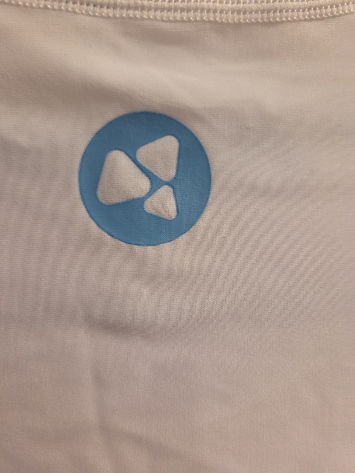 LAYA TONE RASHGUARD TOP WHITE/BLUE/GRAY SZ L