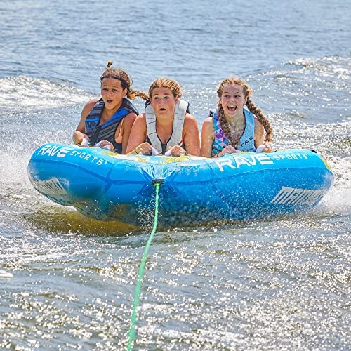 Boat Towable Tube – Inflatable Boating Tube for 1-3 Riders – Heavy-Duty Mambo
