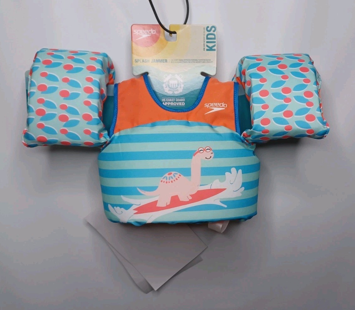 Speedo Splash Jammer Kids Float Swim Vest Toddler Weight 33 To 55 Pounds