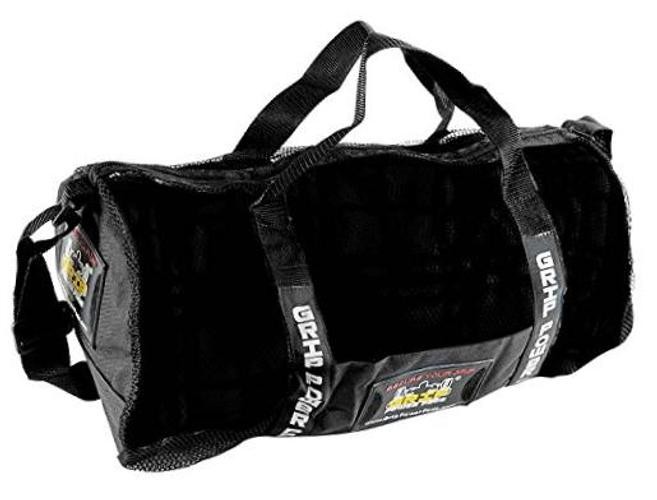 Mesh Gear Bag Breathable & Heavy-Duty Organizer for Gym Beach, Medium Black