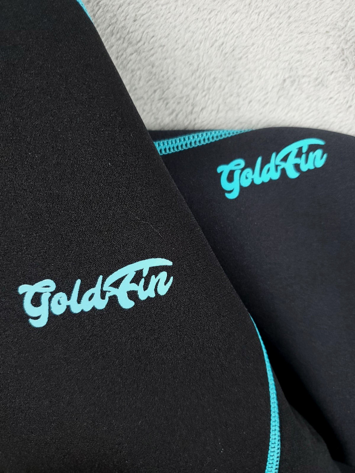 Goldfin Wetsuit Womens M Black Cyan 2 Piece Full Length Long Sleeve Diving Surf