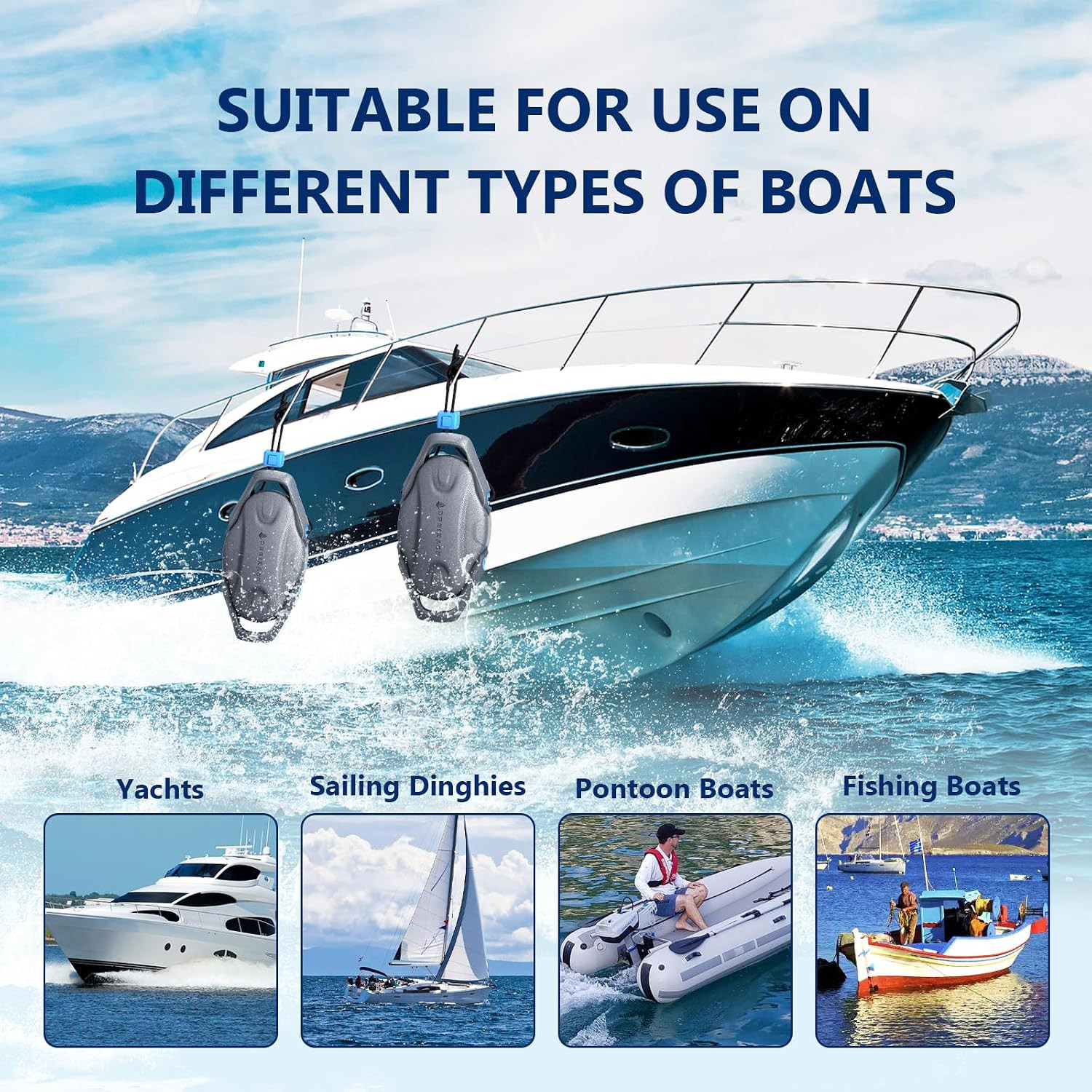 Boat Fenders, Boat Bumpers for Docking, Marine Pontoon Boat Fender Bumper for Do