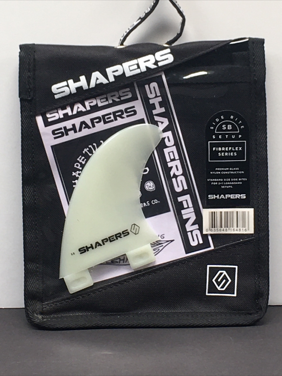 SHAPERS Longboard Side Bites Fits FCS (set of 2) surfboard fins flat foil