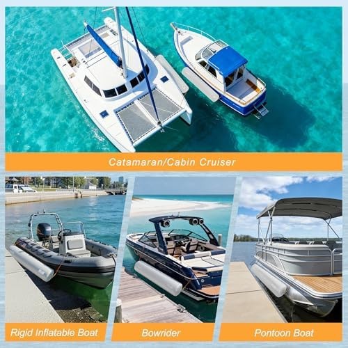 Boat Fenders for Docking, Full Protection Boat Bumpers for Docking with 2 Rop…