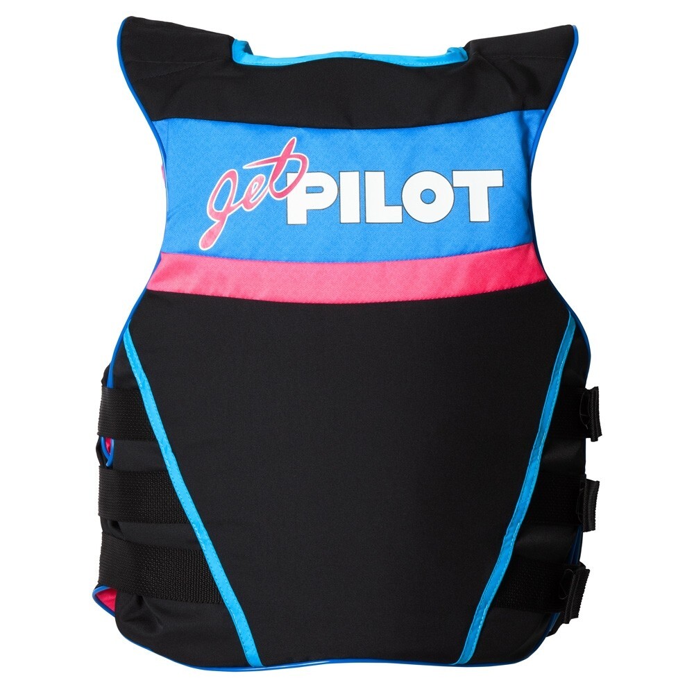 JETPILOT Vintage Nylon CGA 3-Buckle PFD Blue Gray Orange PFD Life Vest JP23212