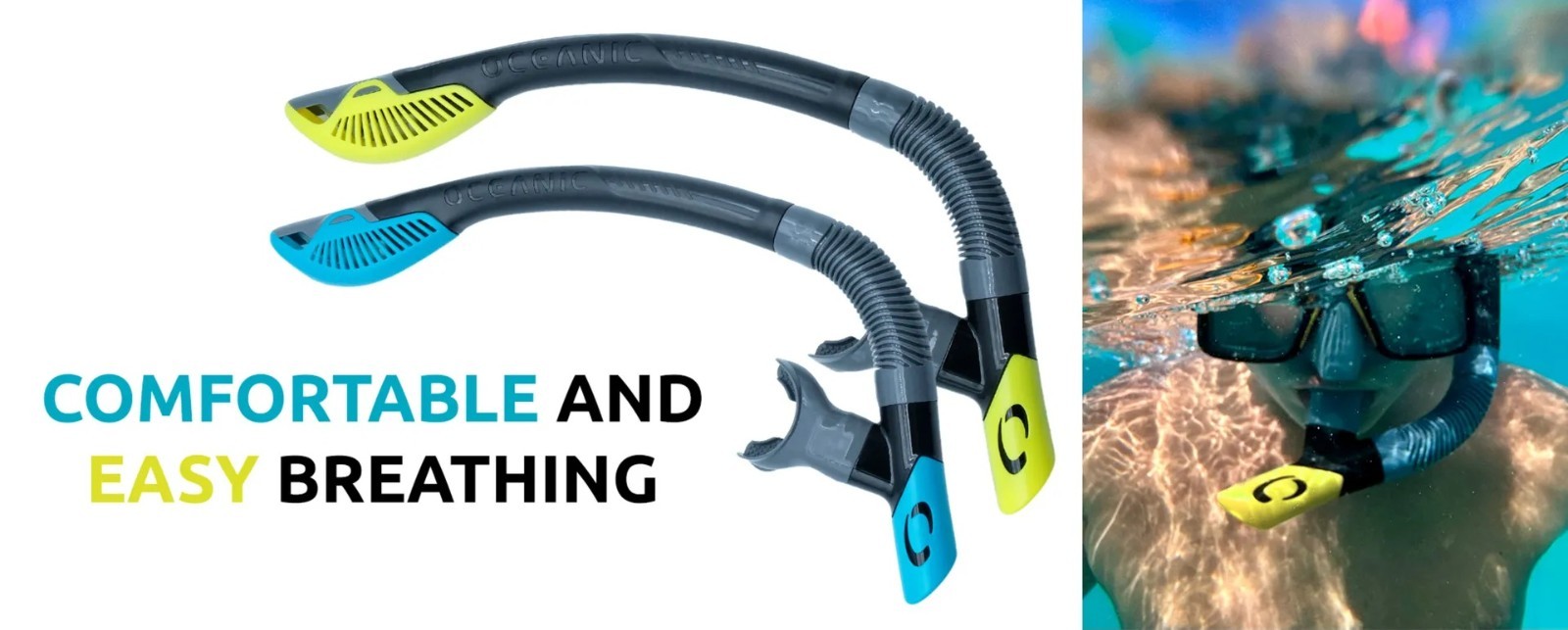 Oceanic Adult 3-Piece Snorkeling Set: Fins Snorkel Panoramic Mask & Carry Bag