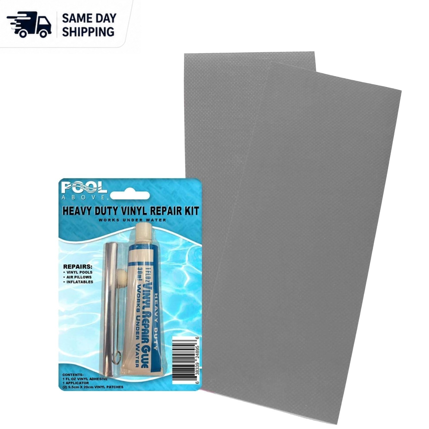 Inflatable Repair Patch Kit – 4″x10″ Heavy Duty Vinyl with Adhesive Applicator