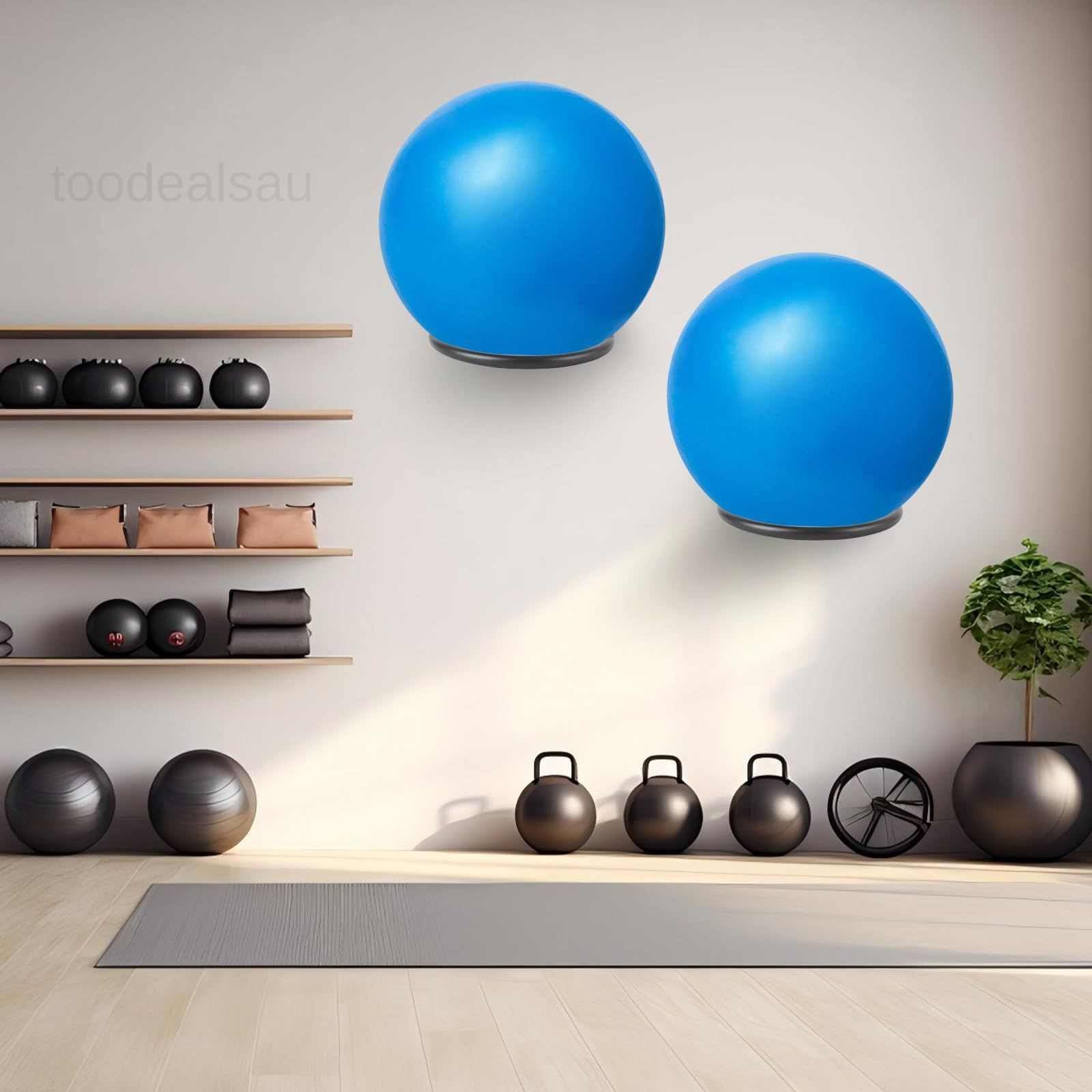 Stability Ball Holder Wall 16.6 x 11.8 x 2.36 inches, Black1-pack