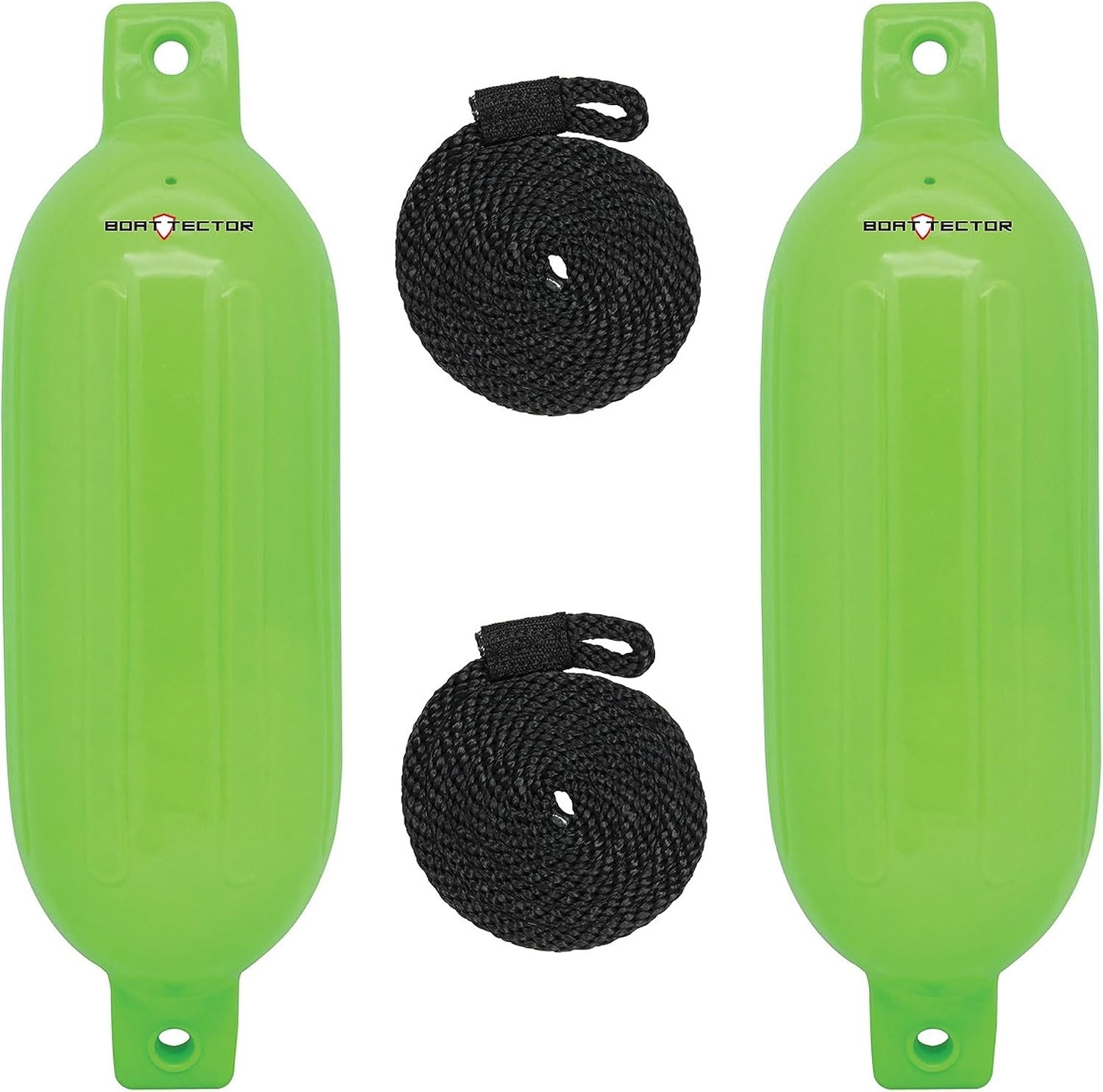 2-Pack BoatTector Inflatable Fenders – 4.5″ x 16″ for Superior Boat Protection
