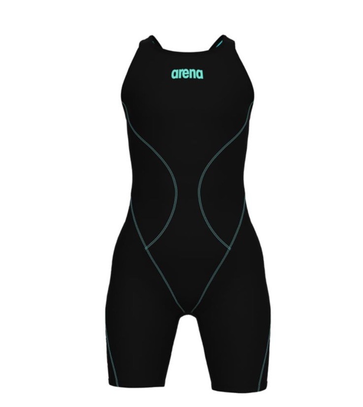 Arena Women’s Powerskin Impulso Open Back Racing Suit, US Size 26, Black/Teal
