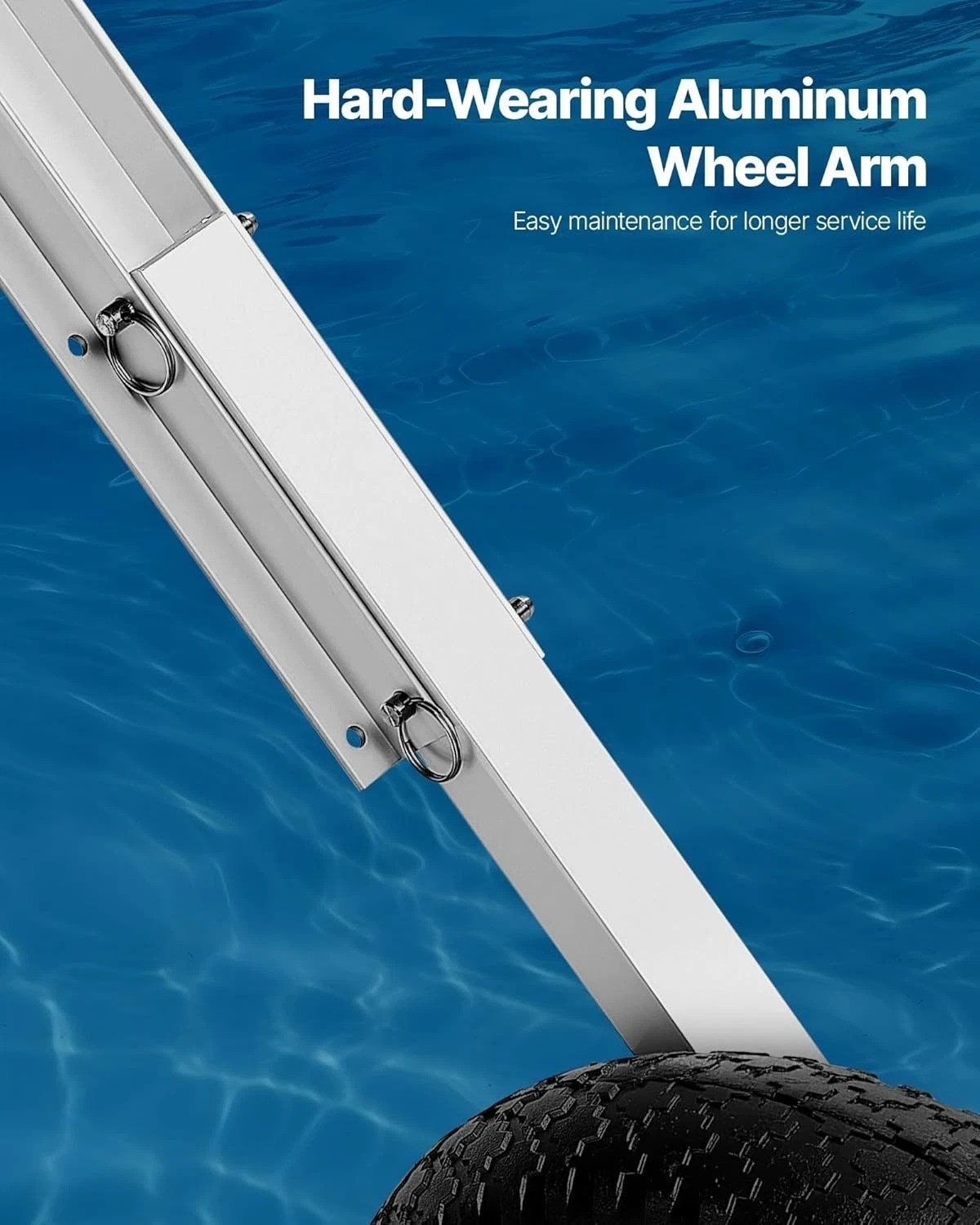 Folding Boat Launching Wheels with Quick Release Pins – Heavy Duty 300 Lbs
