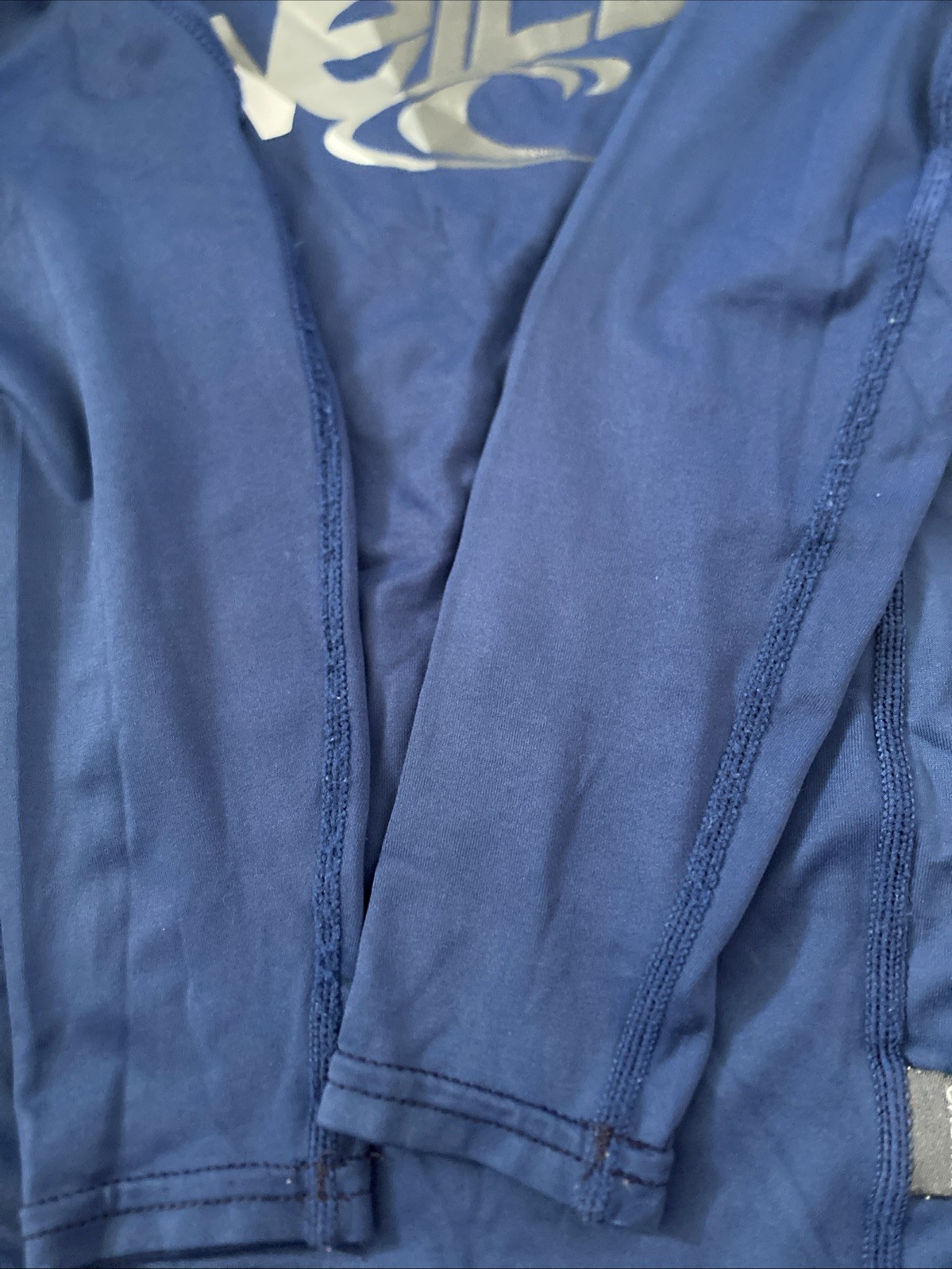 O’Neill Blue Gray White Long Sleeve Rash Guard 50+ UV Kids Size 14 *See Descrip*
