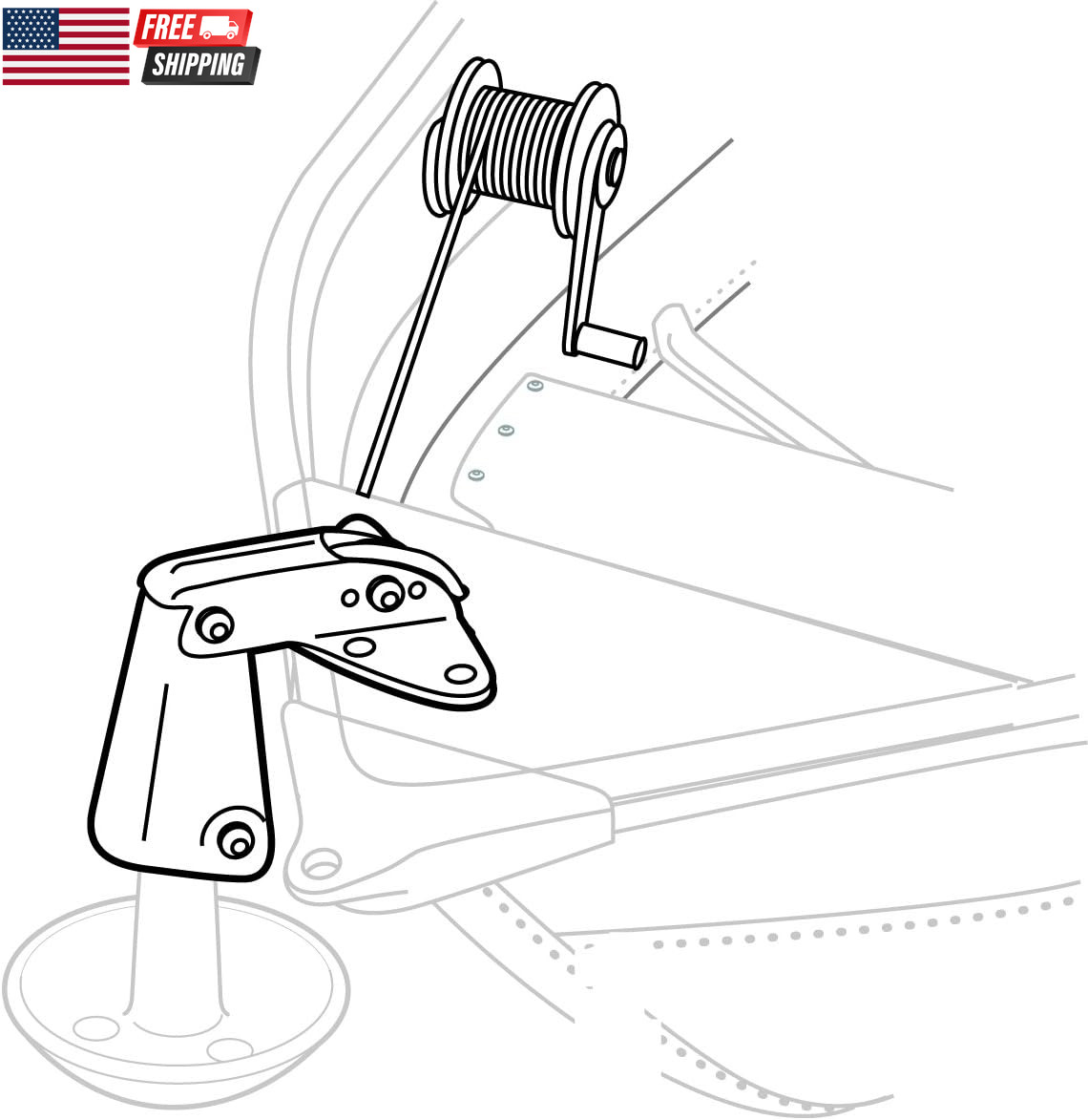 Anchor Lift System Heavy-Duty Steel with Nylon Rollers | Deploy, Retrieve, and S
