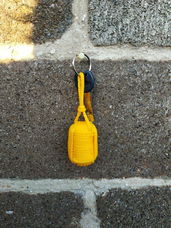 Handmade Yellow Floating Cork Sailor Key Chain Kayak Boat Sailing Float Buoy