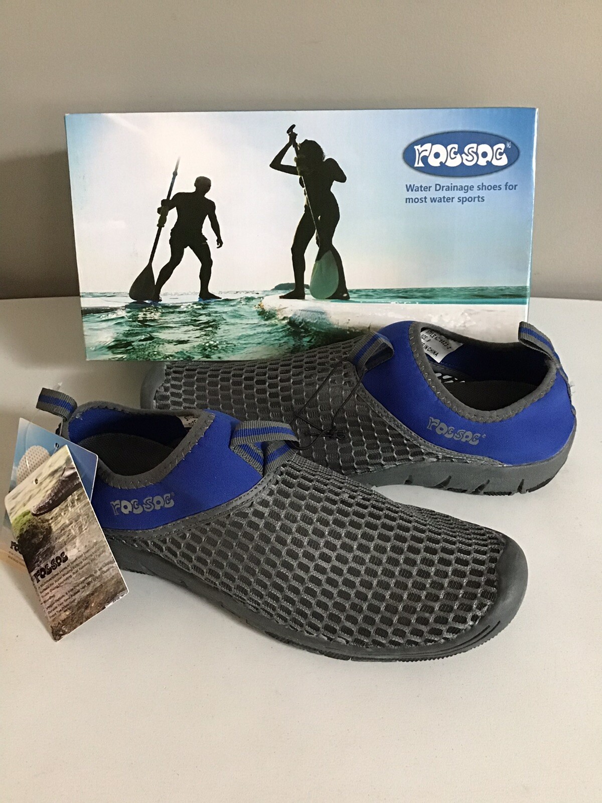 Rocsoc Men’s Water Shoes Size 9 Royal Blue/ Gray NWOB