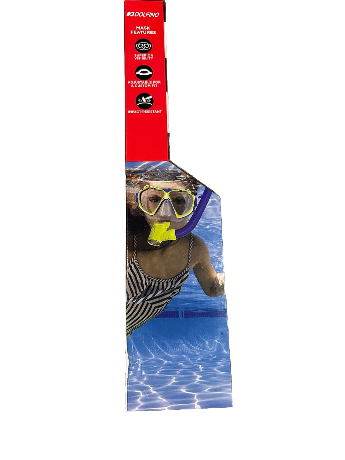 Dolfino Youth Mask and Snorkel 2 Piece Set for Children Blue/Yellow NEW