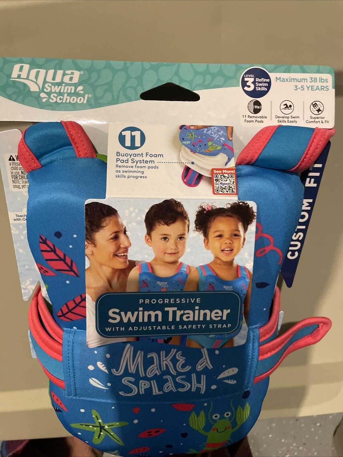 Swim Float Age 3 – 5 Progressive Swim Trainer Adjustable Strap Girl or Boy