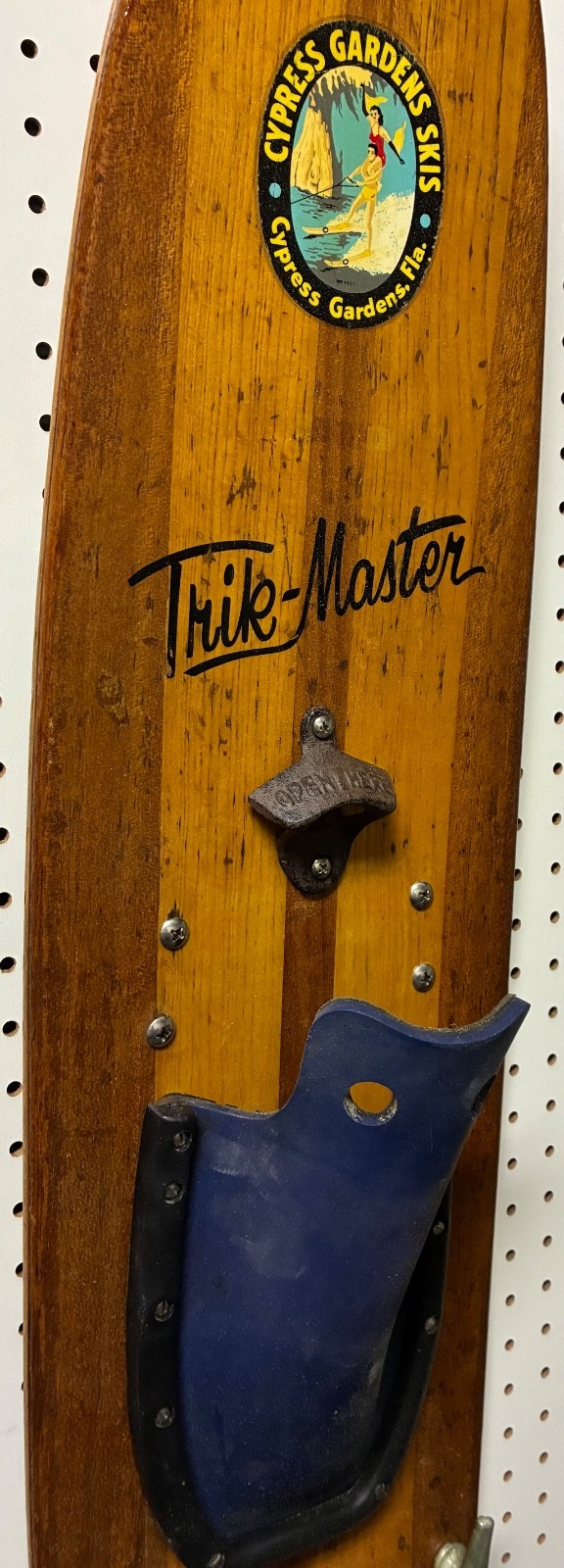 Cypress Gardens Trik-Master Waterski Bottle Opener Towel Rack Wall mounted