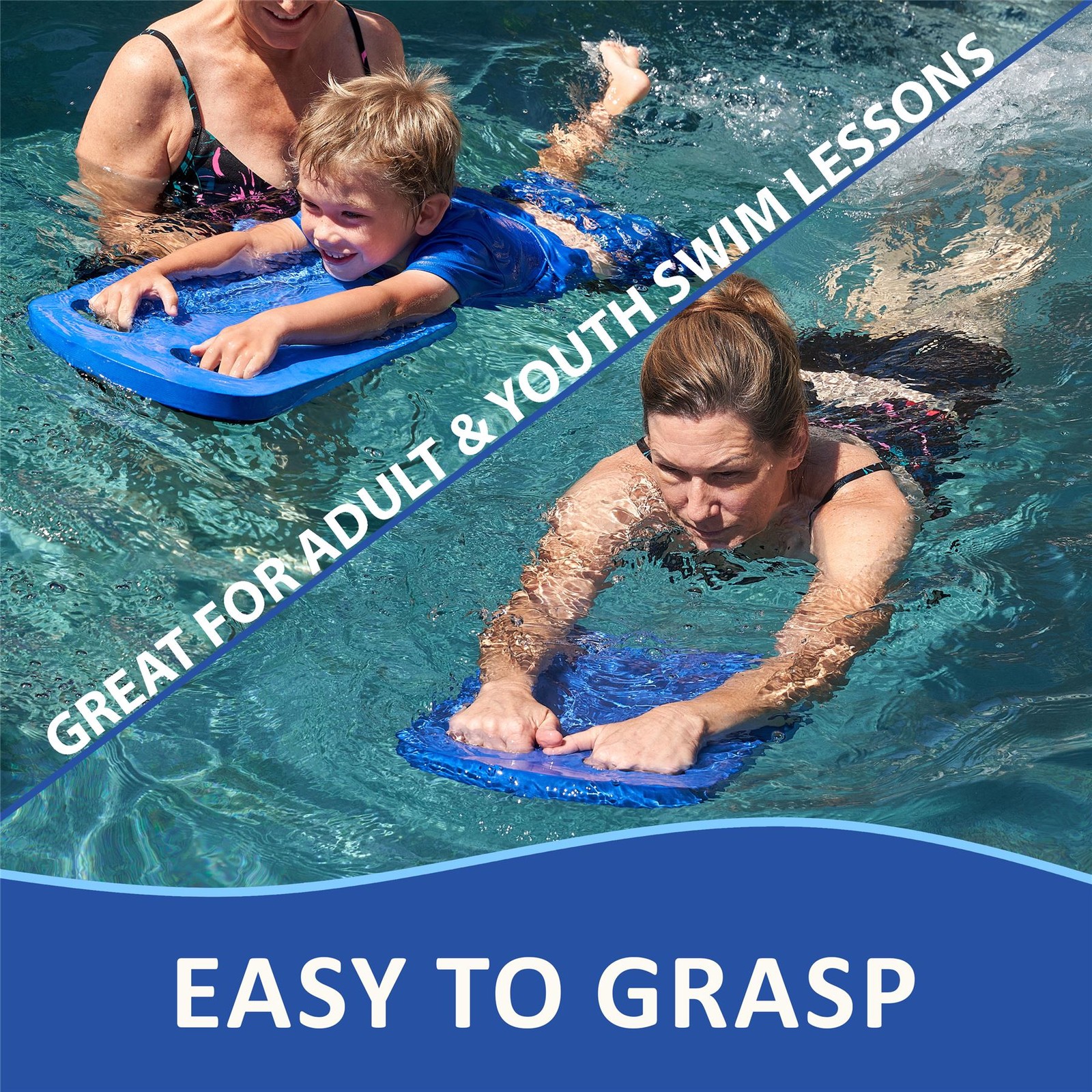 VIAHART Aquapella Navy Adult Swimming Kickboard