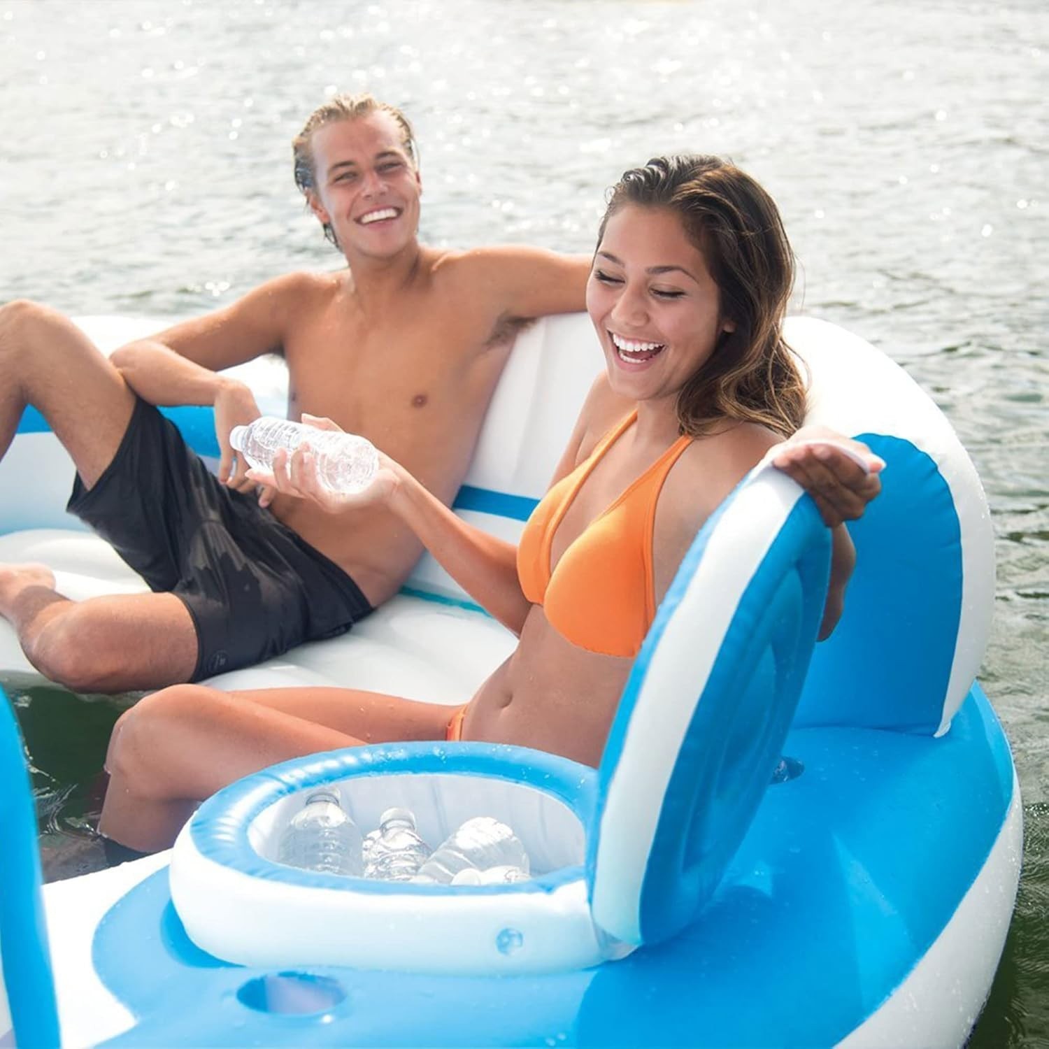 Intex 56299EP 145 x 125 x 20 Inch Splash N Chill Inflatable Lake and Pool Rel…