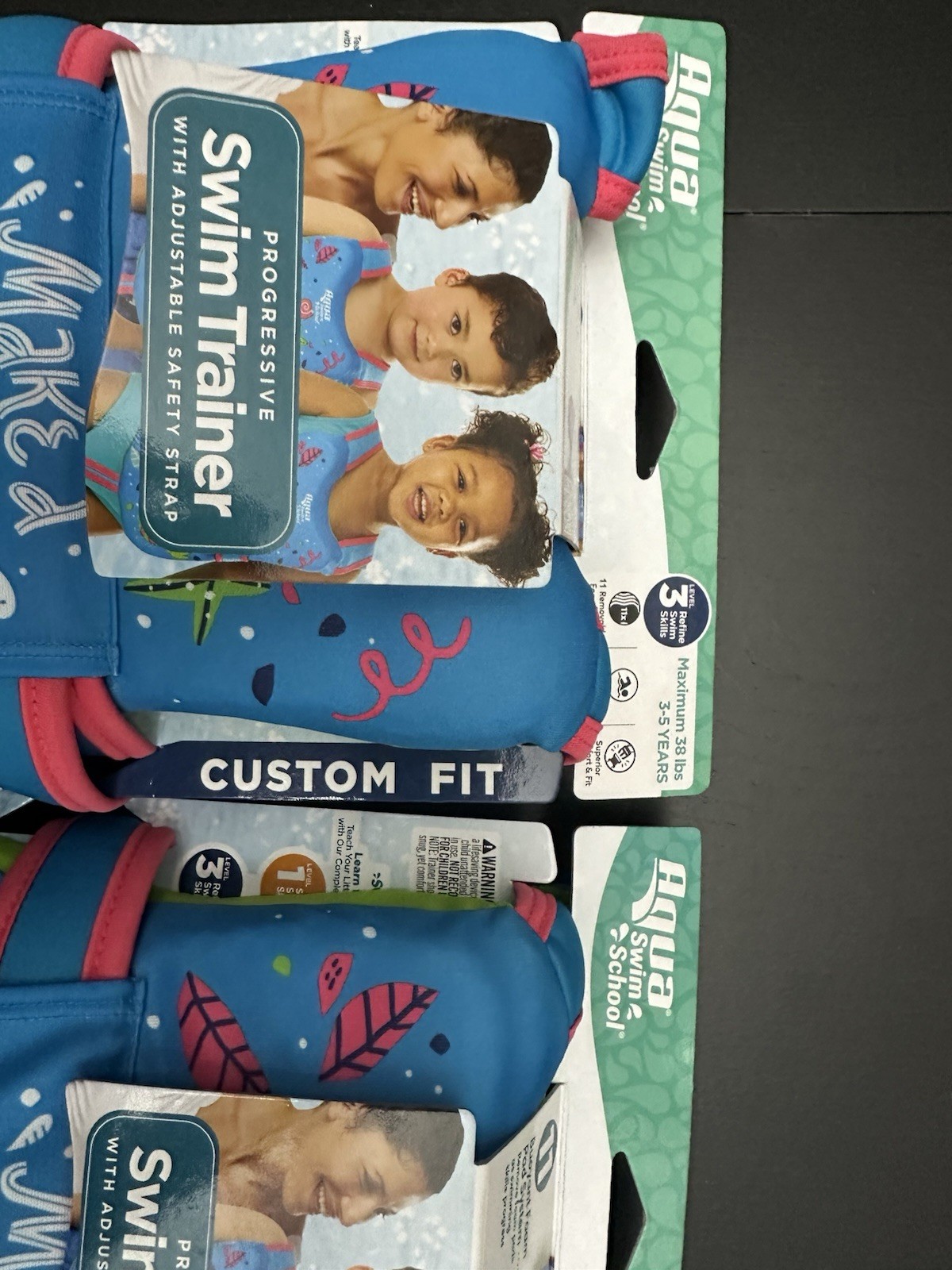 2 Swim School Progressive Swim Trainer Level 3 Safety Vest Ages 3-5 Max 38 lbs