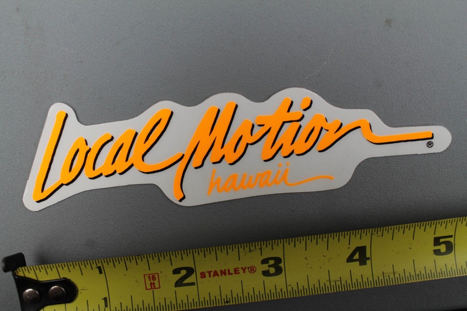 Local Motion Hawaii Clear Neon Orange Aloha OG 80’s LM2 Vintage Surfing STICKER