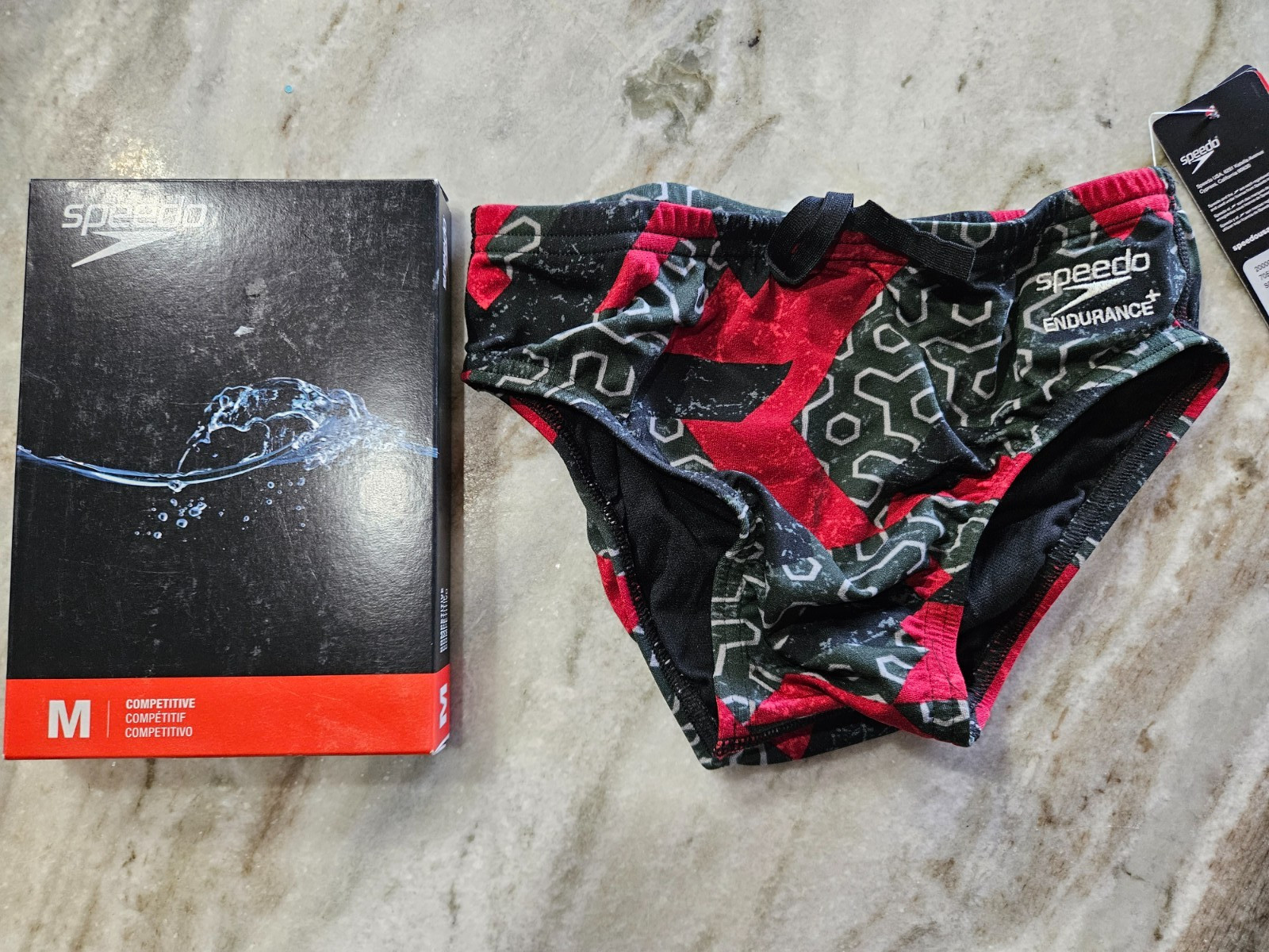 Speedo Competitive Endurance+ Ruse Blocks Swim Brief – Size 26 – FREE SHIP
