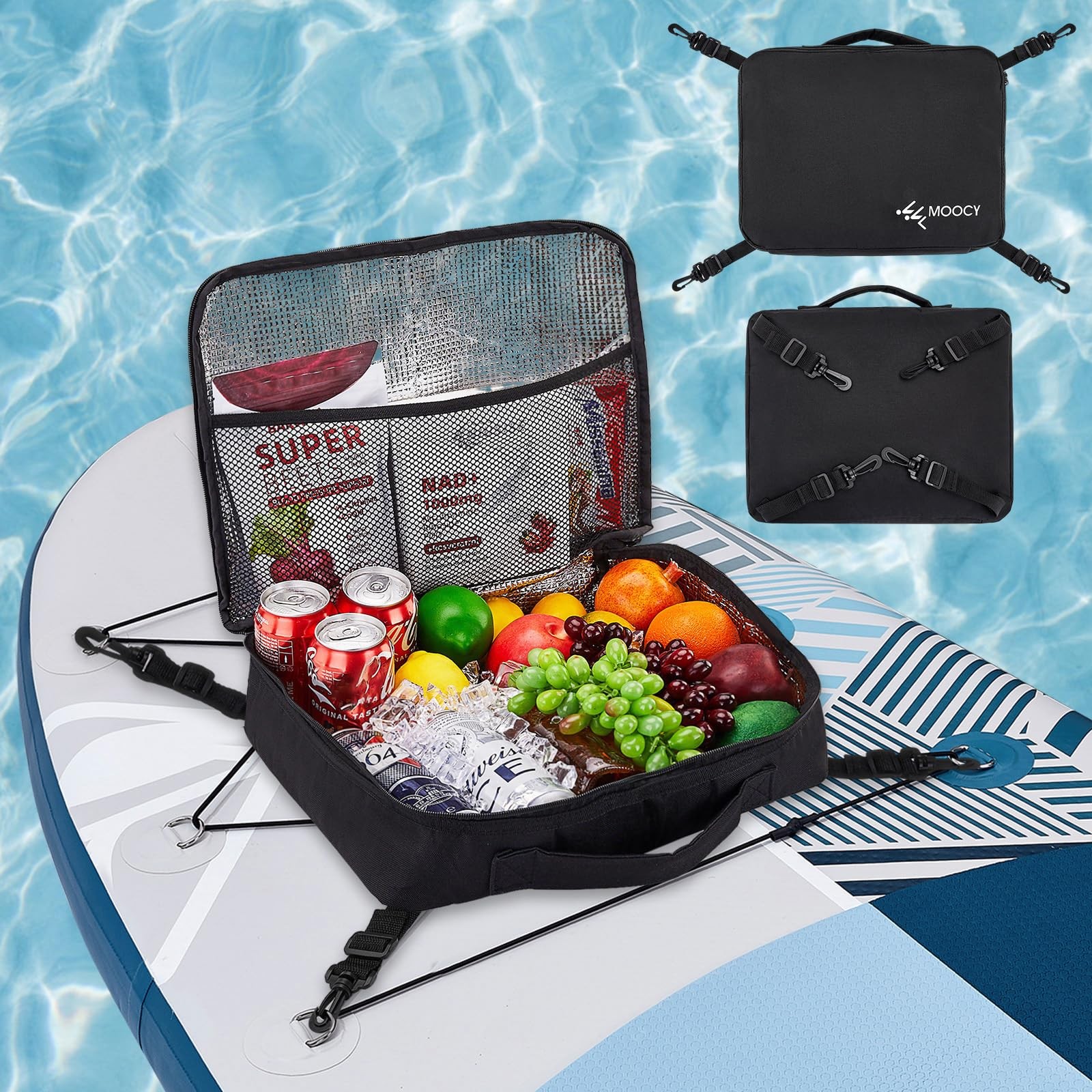 SUP Cooler Deck Bag Storage Bag for Paddle Board, Surfboard, Kayak, Boat, Can…