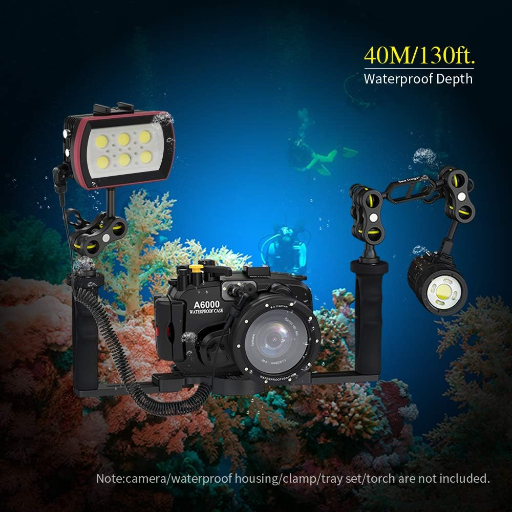 Seafrogs SL-22 Diving Video Light Waterproof 130FT/40M Flash Light 6000 Lumen